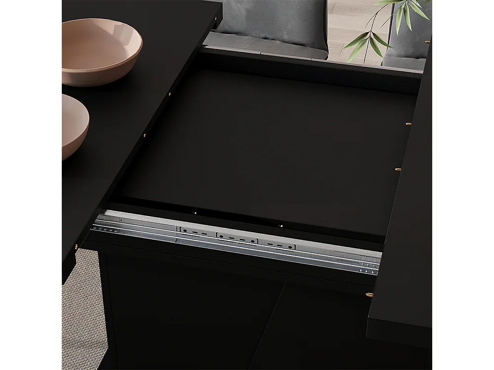 Table de salle à manger noir 120x80x77.3 fenaro