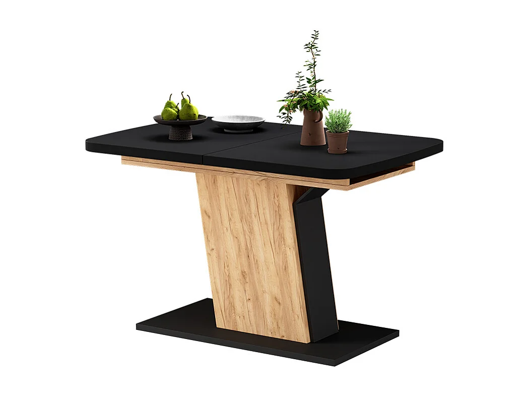 Table de salle à manger chêne noir/force de lor 120x80x77.3 fenaro