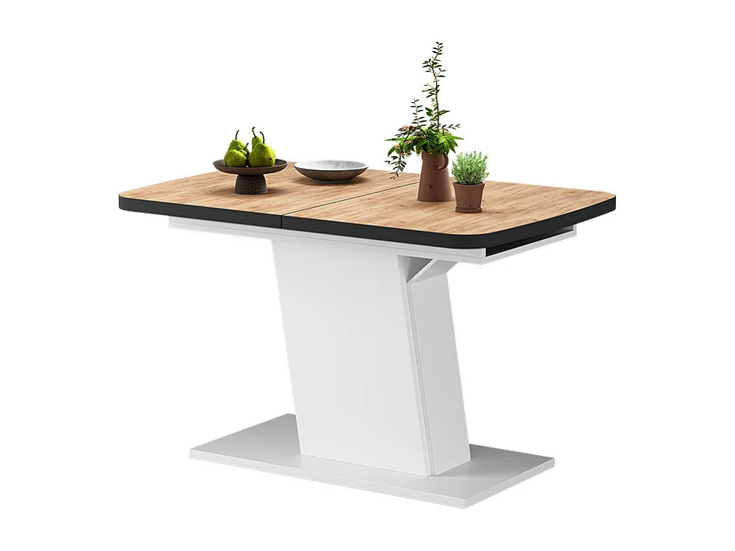 Table de salle à manger chêne doré/blanc 120x80x77.3 fenaro