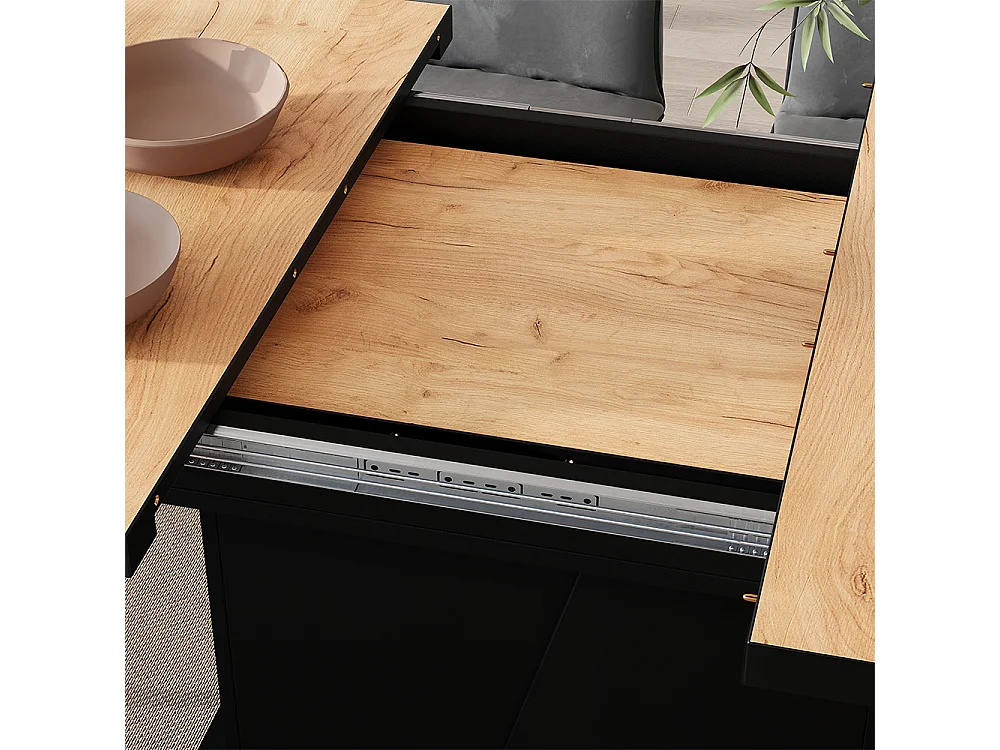 tavolo da pranzo allungabile rovere goldkraft/nero 120x80x77.3 fenaro
