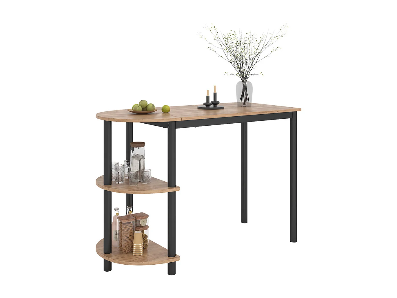 Küchentisch goldkraft eiche/schwarz 110x50x75.5 freetown