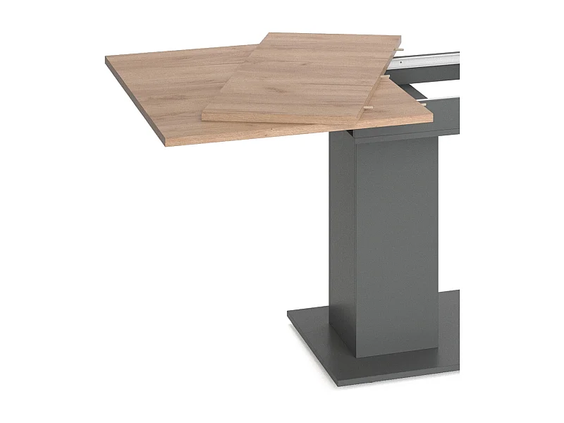 Table de salle à manger anthracite 140x90x76 dix