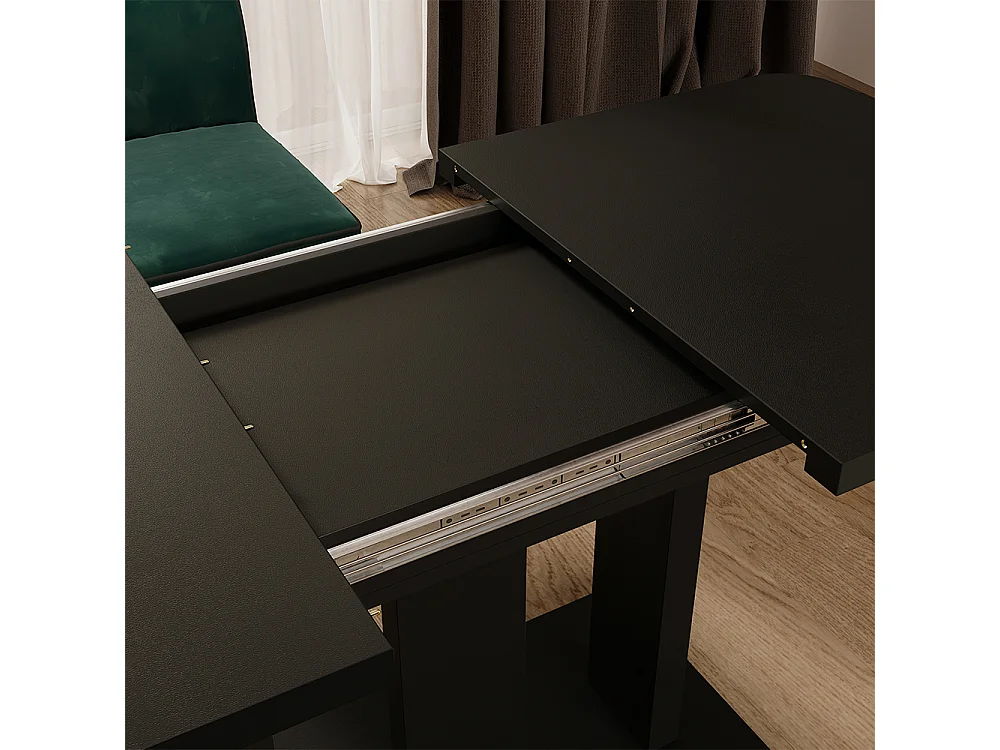 Esstisch schwarz 120x80x77.3 fenaro