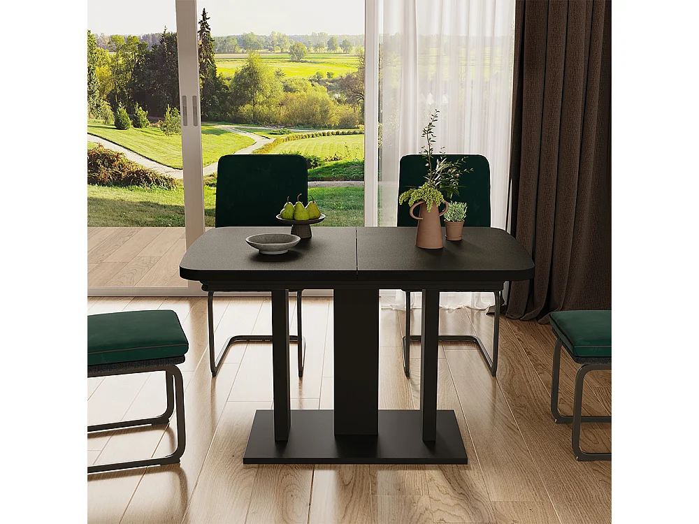 Esstisch schwarz 120x80x77.3 fenaro