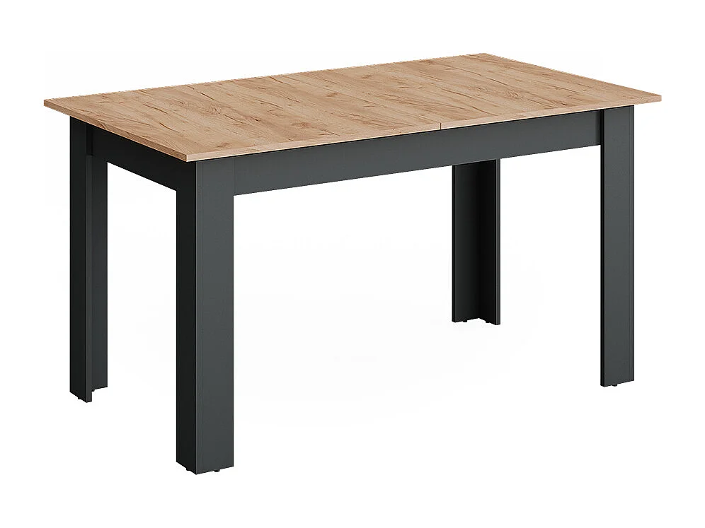 Table de salle à manger anthracite/chêne doré 180x80x76 repose