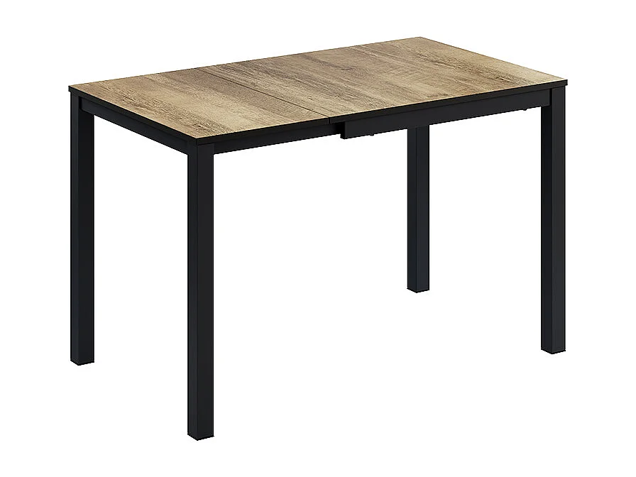 Table de salle à manger chêne rustique/anthracite 120x70x76 granny