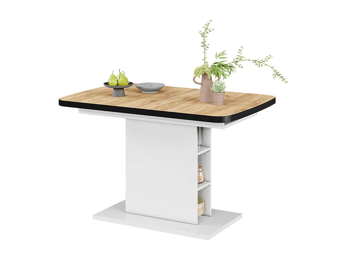 Table de salle à manger chêne doré/blanc 120x80x77.3 fenaro