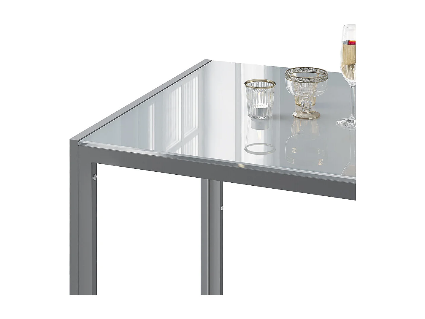 Table à manger gris 120x70x75 grand