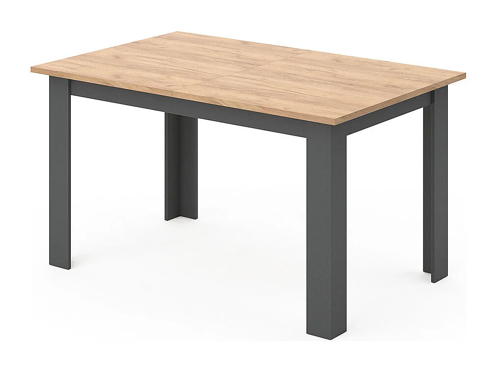 Table de salle à manger chêne de force doré 140x90x76 karlos