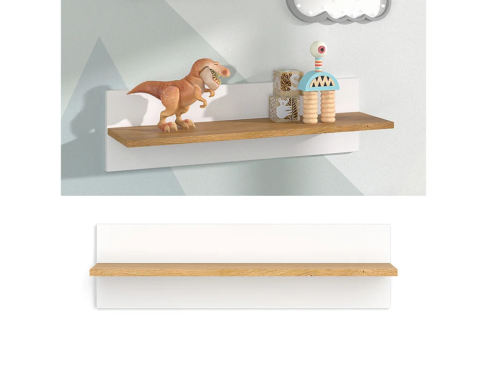 Étagère enfant blanc 70x18.4x20 malia