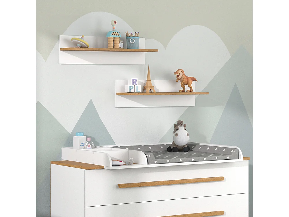 Étagère enfant blanc 70x18.4x20 malia