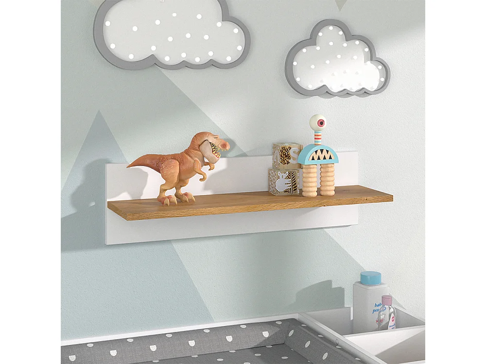Étagère enfant blanc 70x18.4x20 malia