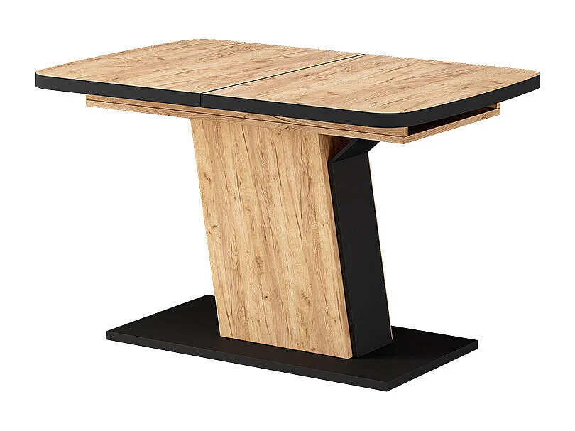 Table de salle à manger noir/chêne 120x80x77.3 fenaro