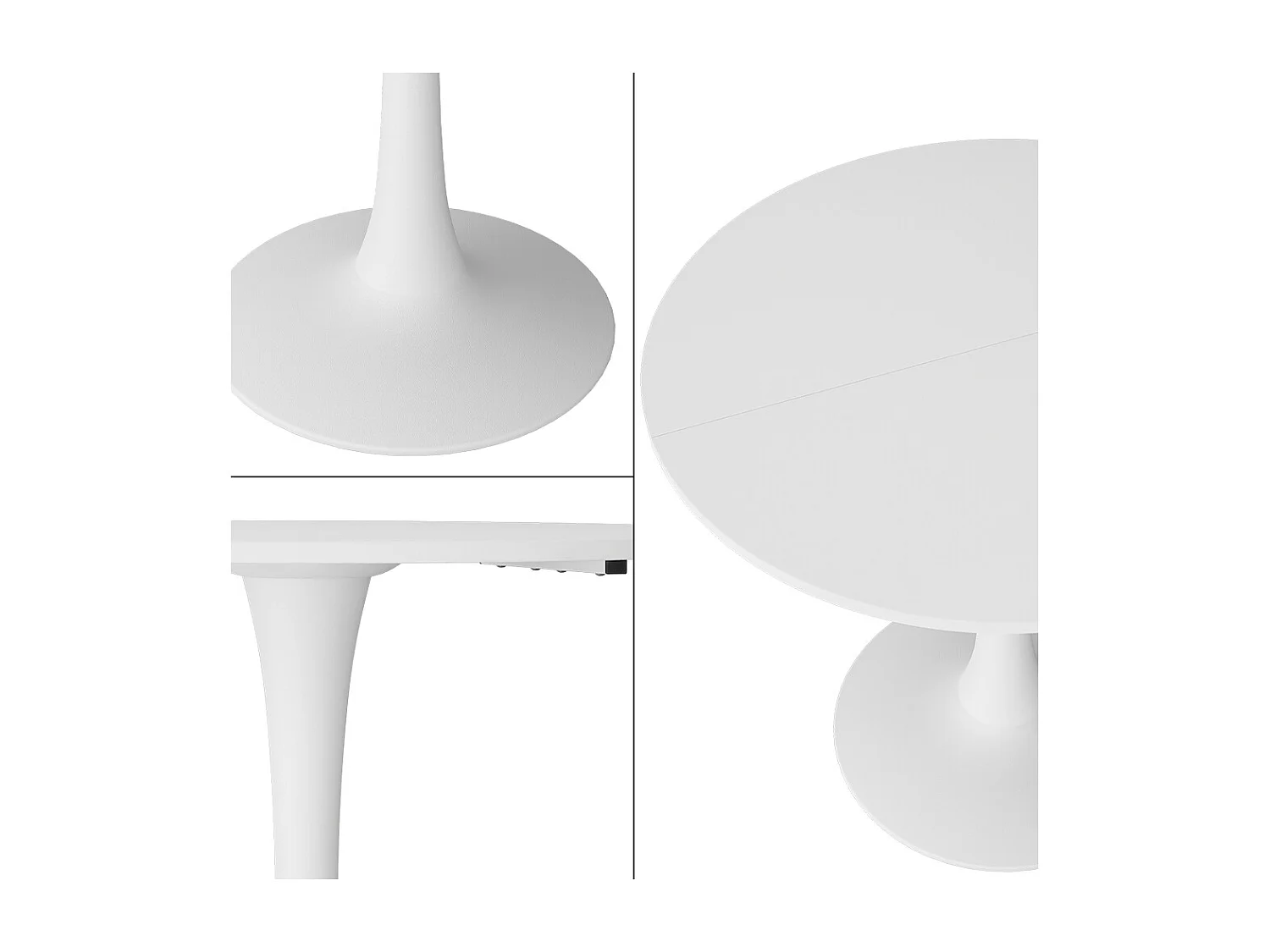 Table de salle à manger blanc 80x80x74 carl
