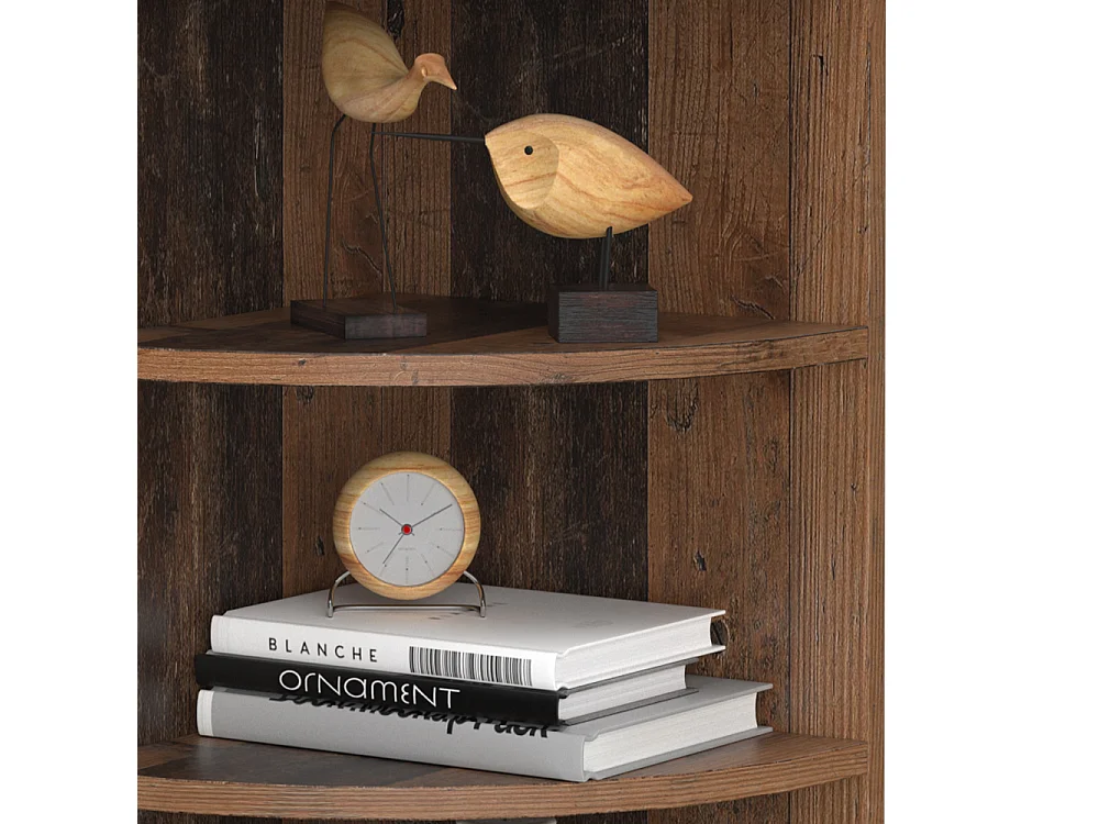 Corner shelf antique wood 30x30x60 ecki