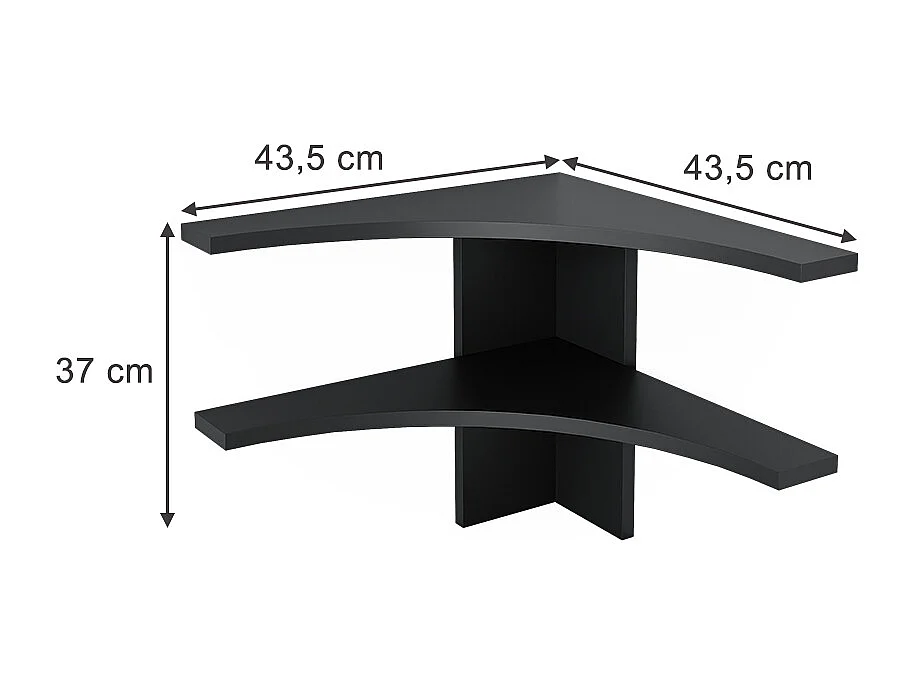 Estante de esquina antracita 43.5x43.5x37 roman