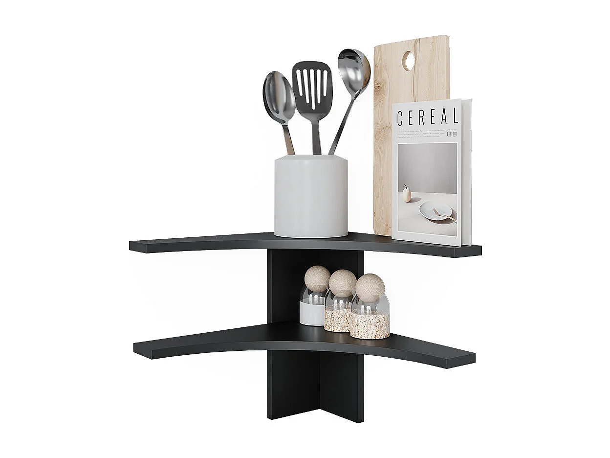 Estante de esquina antracita 43.5x43.5x37 roman