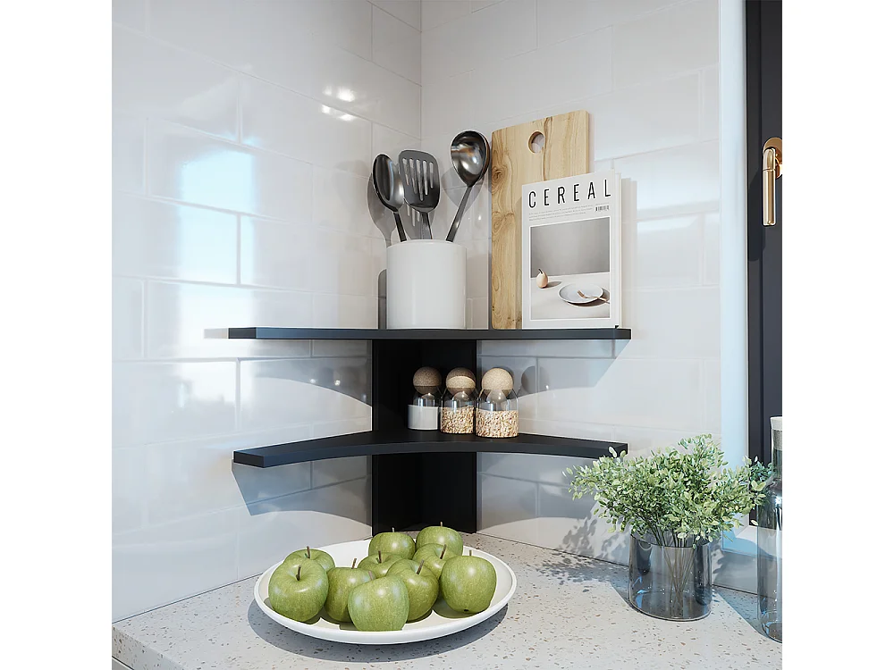 Corner shelf anthracite 43.5x43.5x37 roman