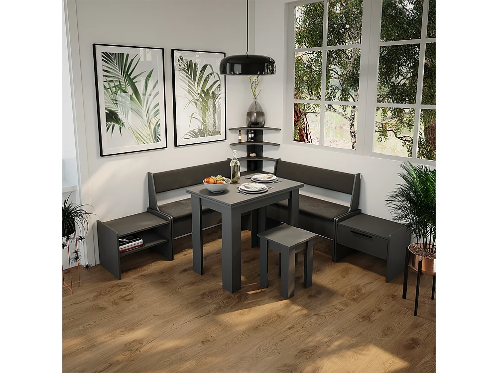 Corner shelf anthracite 43.5x43.5x37 roman