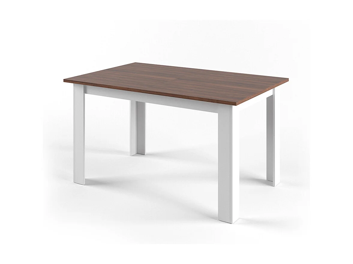 Table de salle à manger noyer 140x90x76 karlos