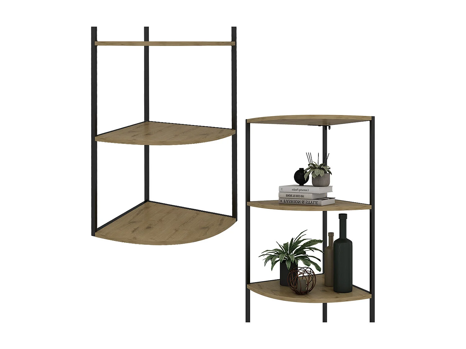 Estante de pared roble 40x40x180 fyrk