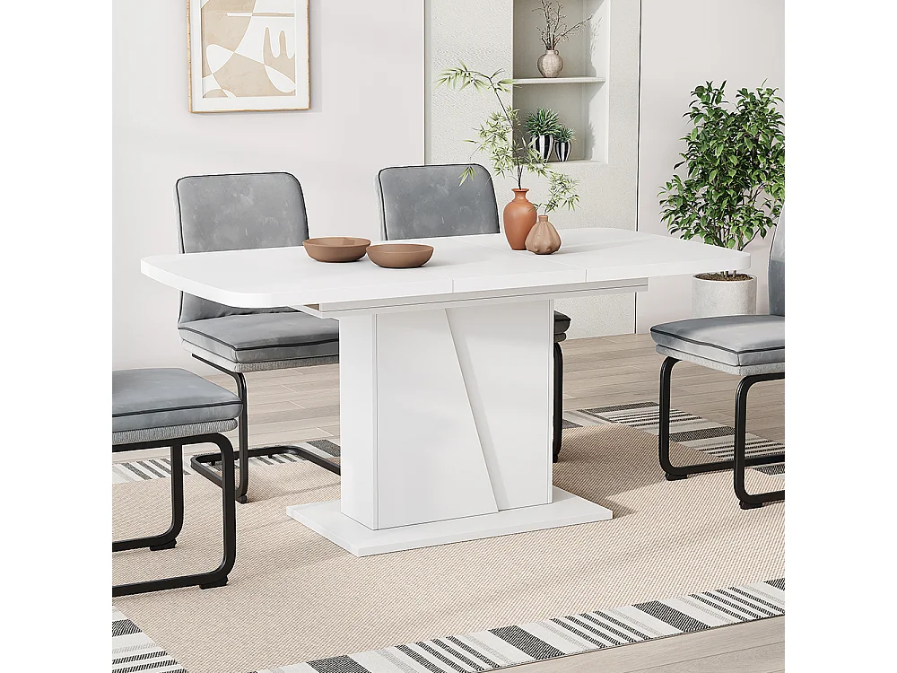 Table de salle à manger blanc 120x80x77.3 fenaro