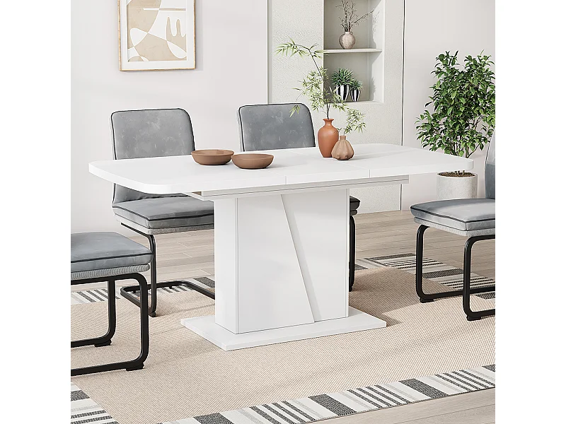 Table de salle à manger blanc 120x80x77.3 fenaro