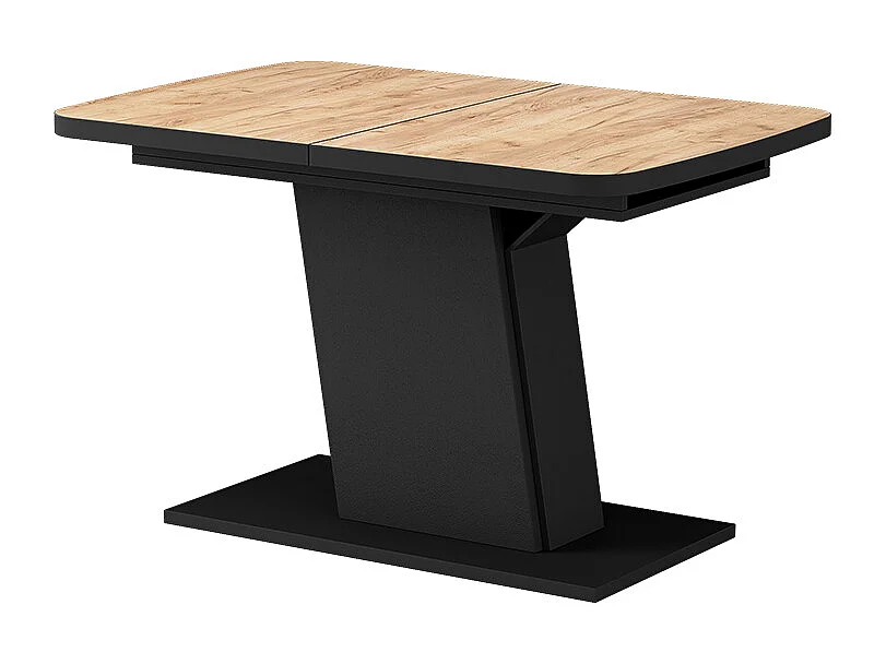 Table de salle à manger chêne doré/noir 120x80x77.3 fenaro