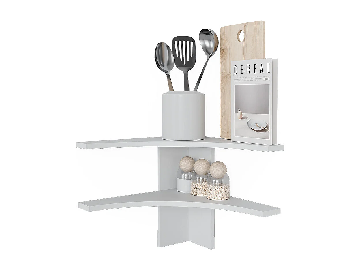 Corner shelf white 43.5x43.5x37 roman