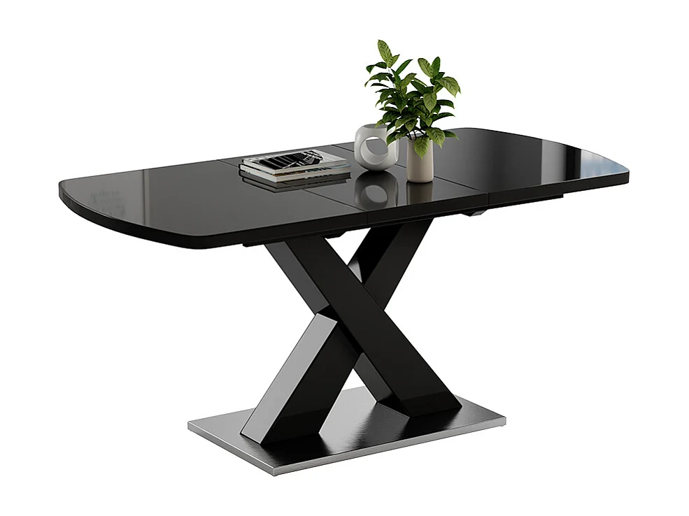 table de salle à manger noir 120x80x76 chinto