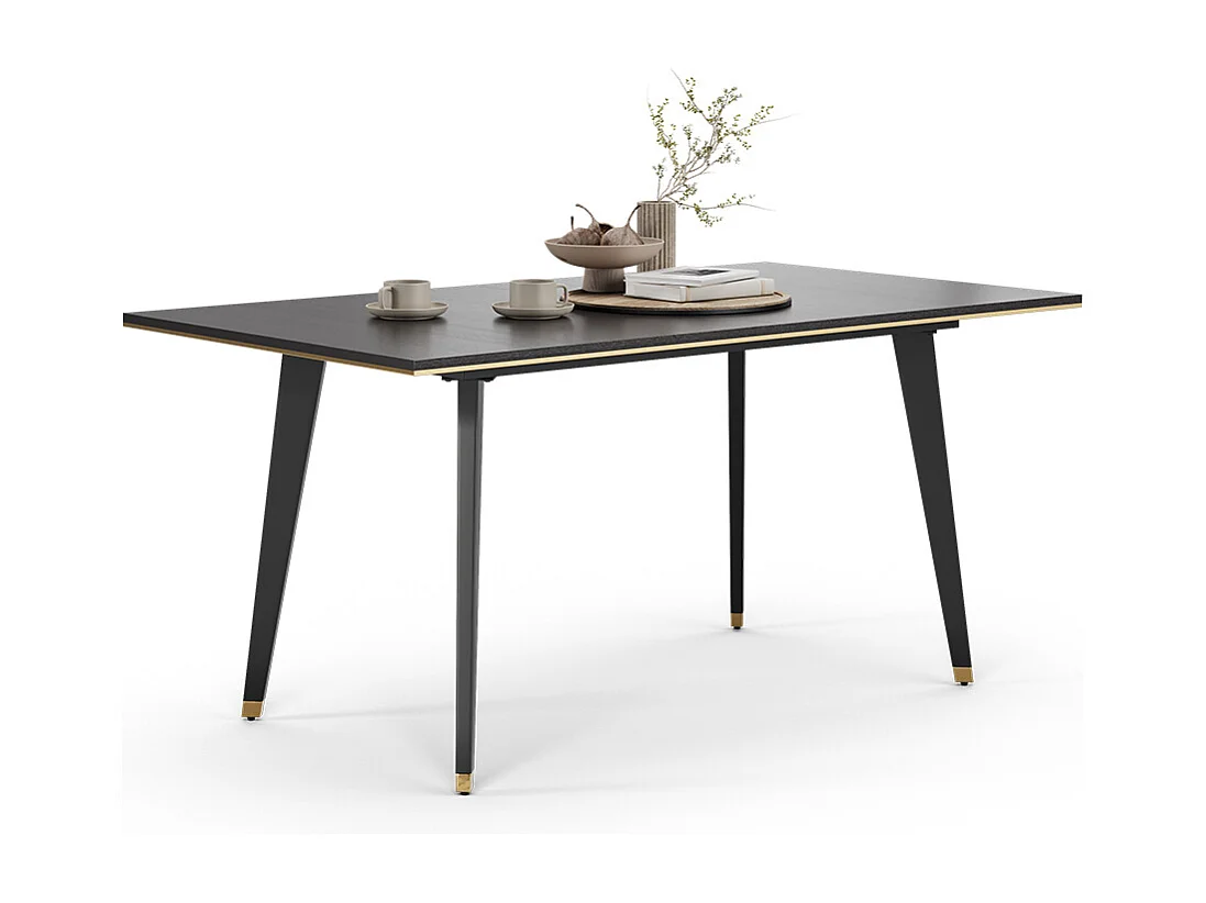 Table de salle à manger noir 200x90x77 goldamo