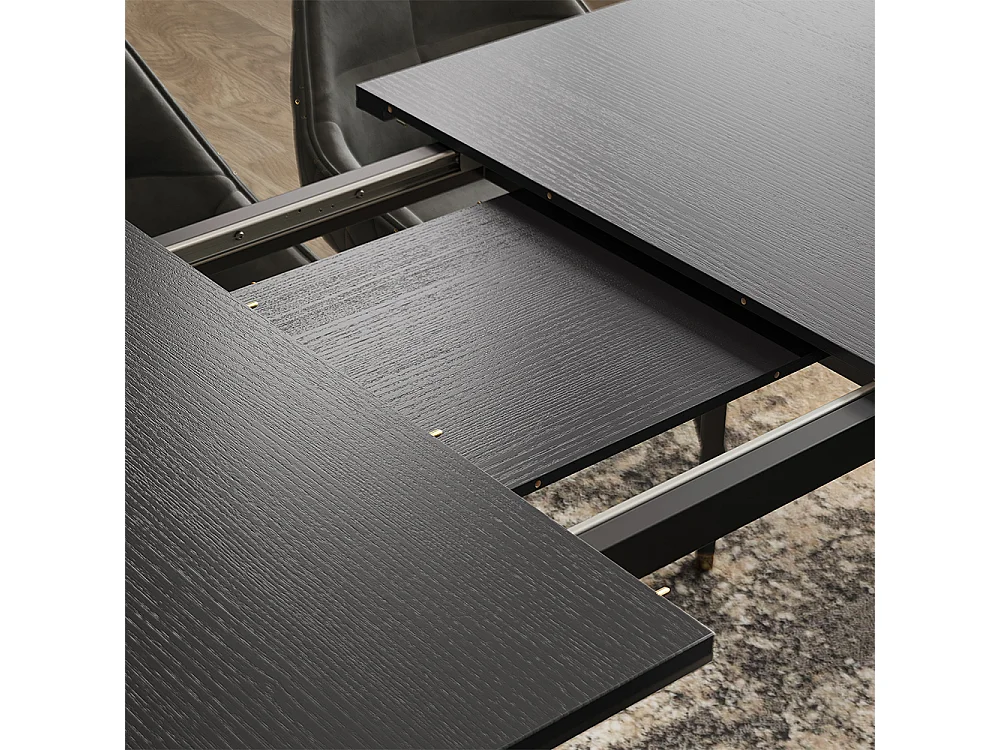 Table de salle à manger noir 200x90x77 goldamo