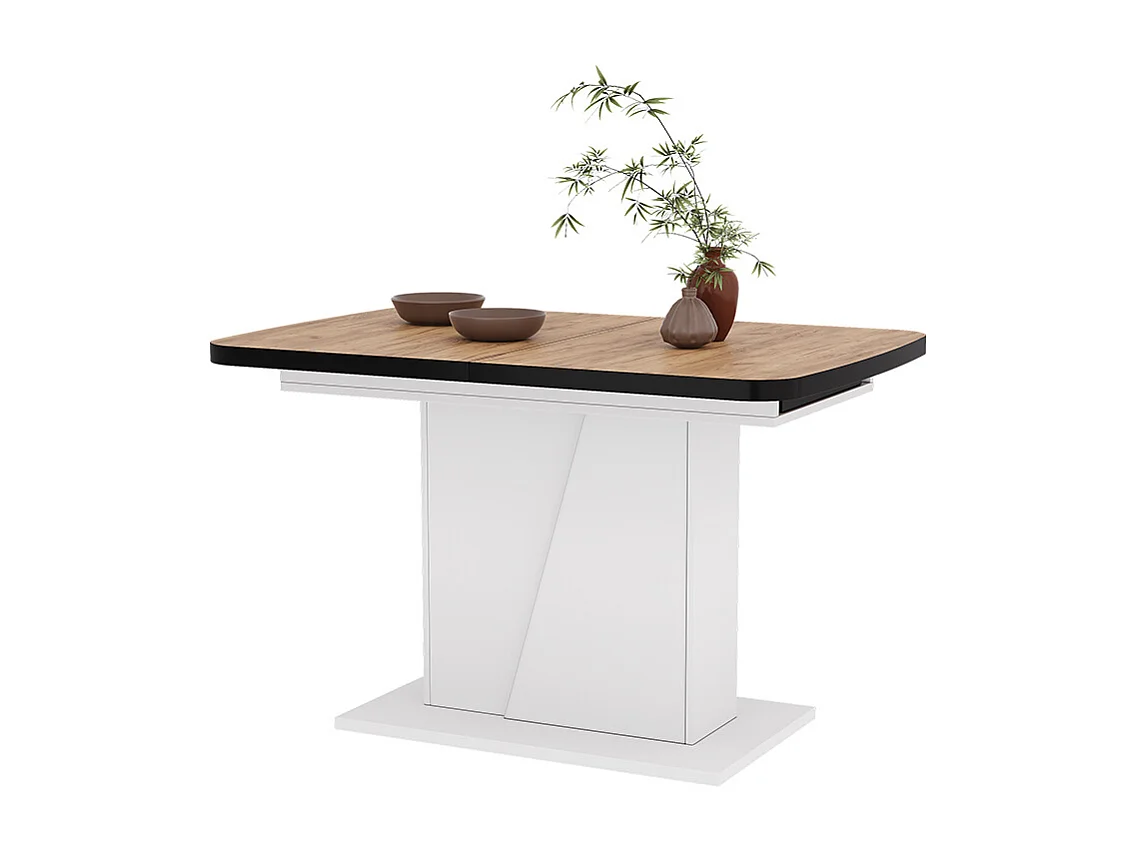 Table de salle à manger chêne doré/blanc 120x80x77.3 fenaro