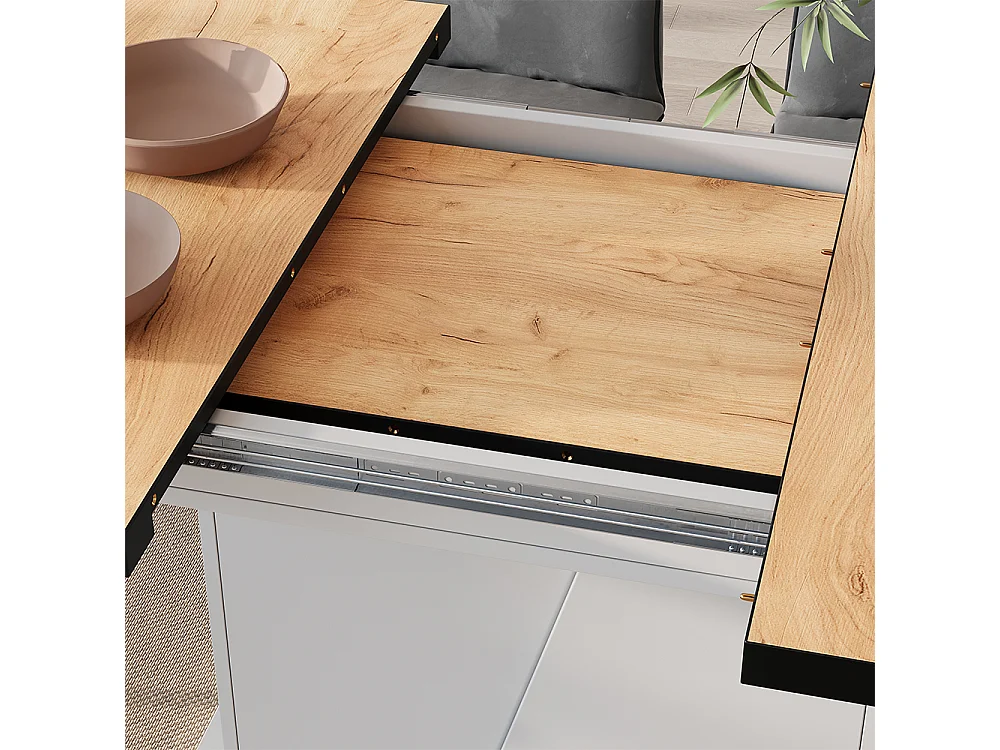 Table de salle à manger chêne doré/blanc 120x80x77.3 fenaro