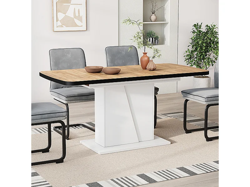 Esstisch goldkraft eiche/weiß 120x80x77.3 fenaro