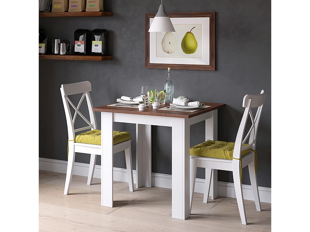 Esstisch nussbaum 80x80x76.6 karlos