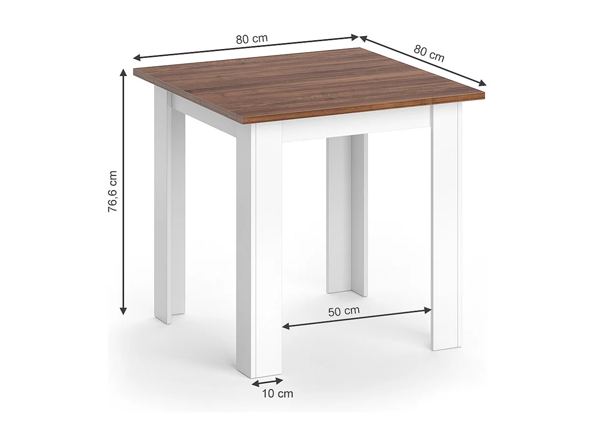 Esstisch nussbaum 80x80x76.6 karlos