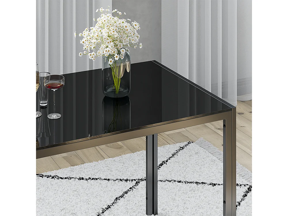 Table à manger noir 120x70x75 grand