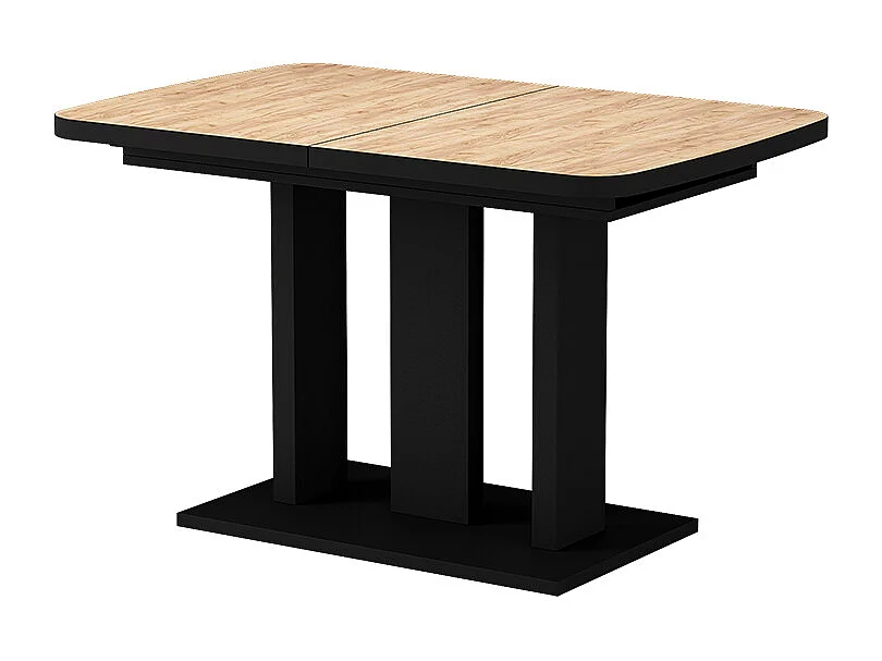 Table de salle à manger chêne doré/noir 120x80x77.3 fenaro