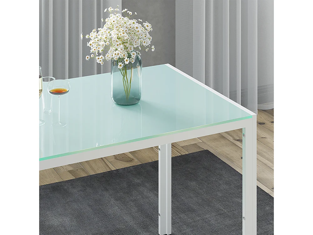 Table de salle à manger blanc 120x70x75 grand