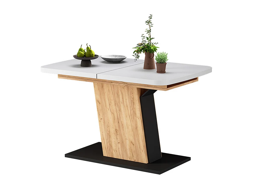 Table de salle à manger chêne blanc/force de lor 120x80x77.3 fenaro