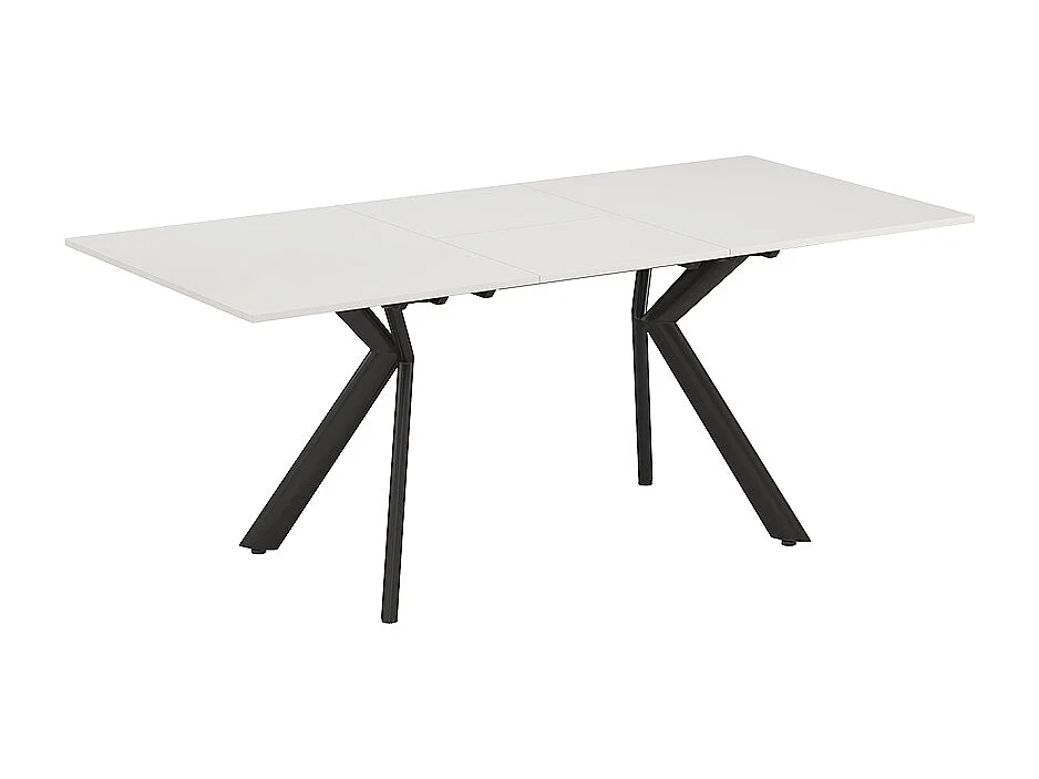 Table de salle à manger blanc/noir 140x90x76 trill