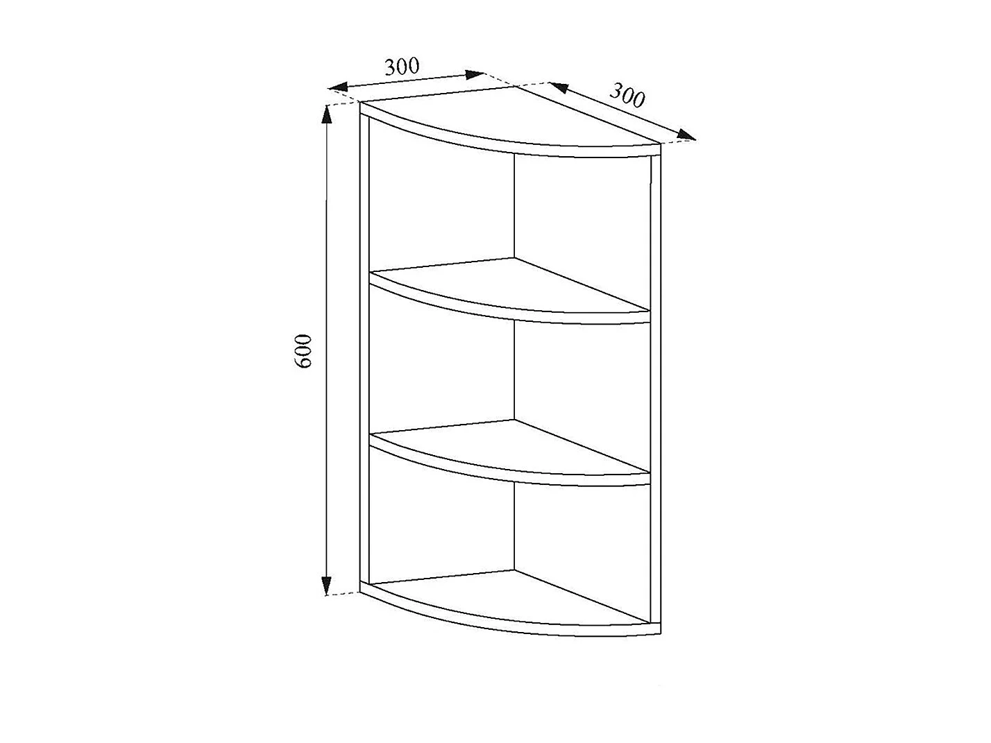 Étagère dangle béton 30x30x60 ecki