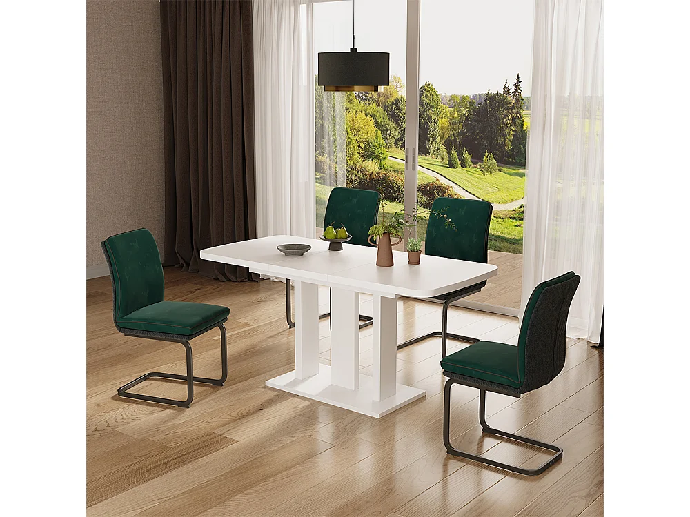 Table de salle à manger blanc 120x80x77.3 fenaro