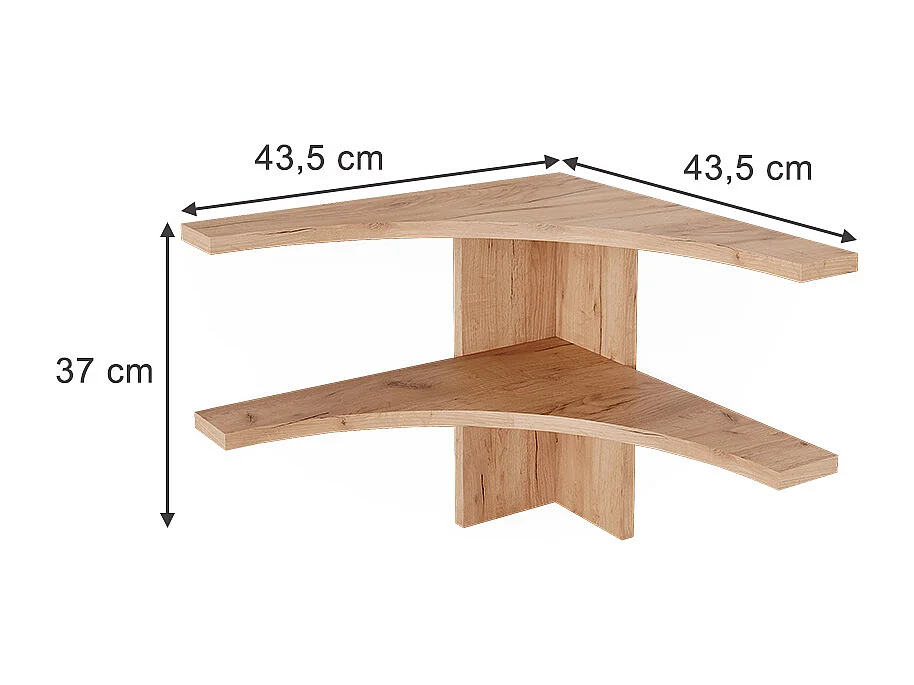 Corner shelf sand oak 43.5x43.5x37 roman