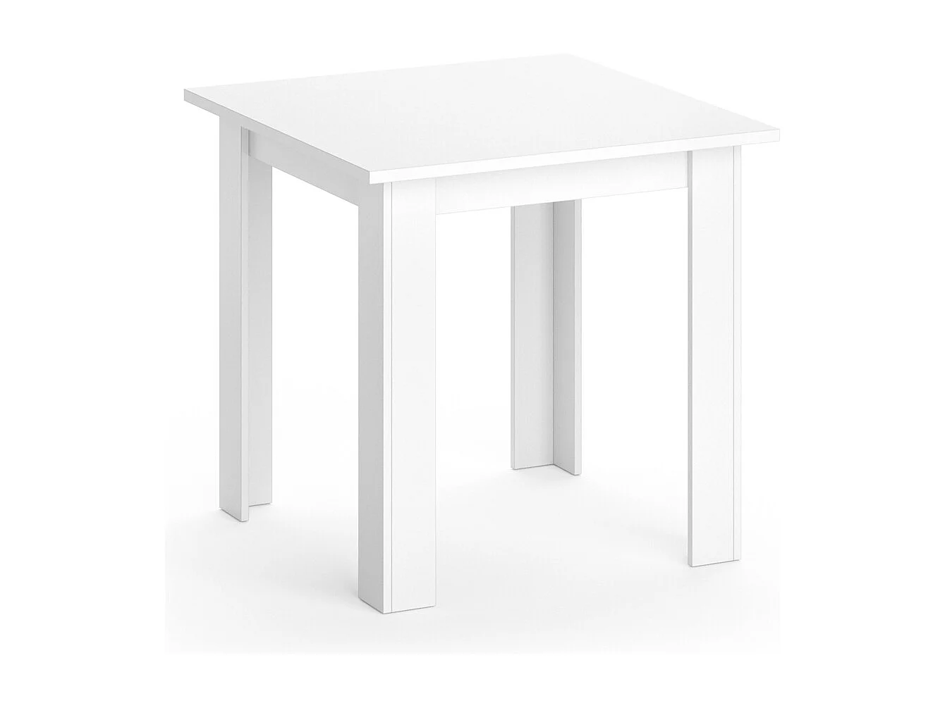 Table de salle à manger blanc 80x80x76.6 karlos