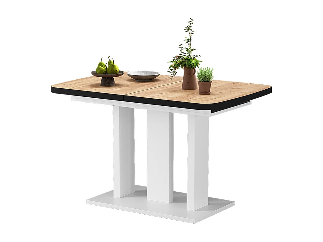 Table de salle à manger chêne doré/blanc 120x80x77.3 fenaro