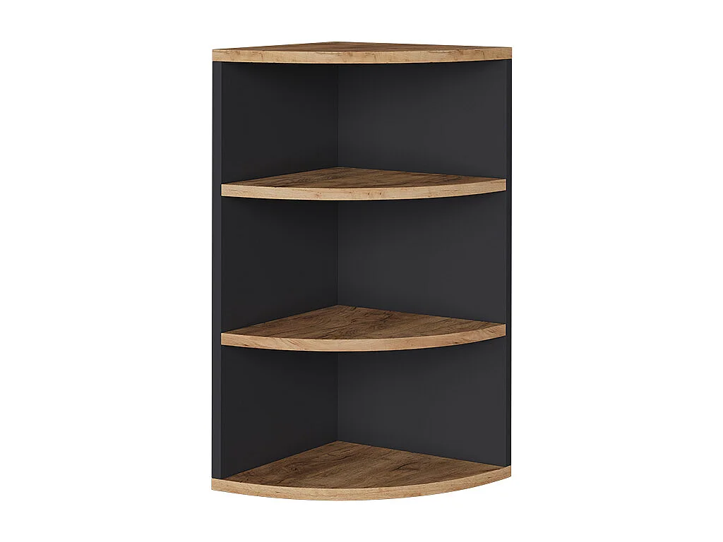 Corner shelf anthracite/golden oak 30x30x60 ecki