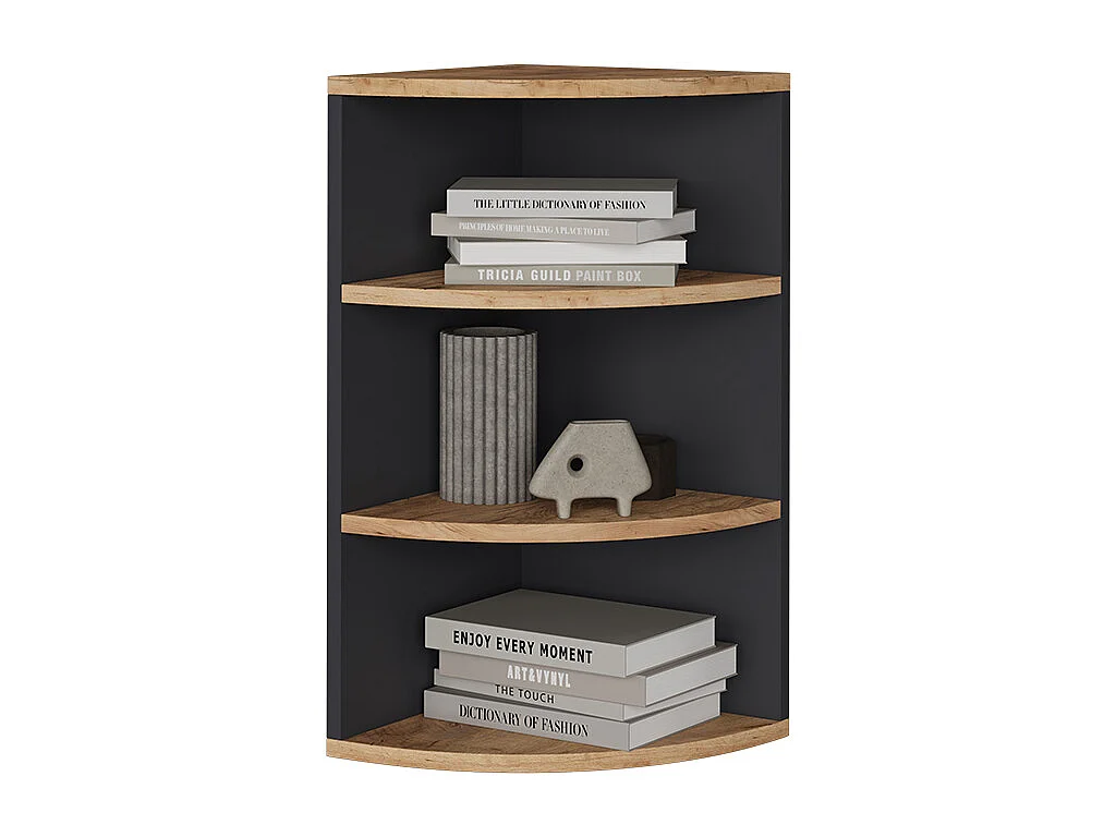 Corner shelf anthracite/golden oak 30x30x60 ecki