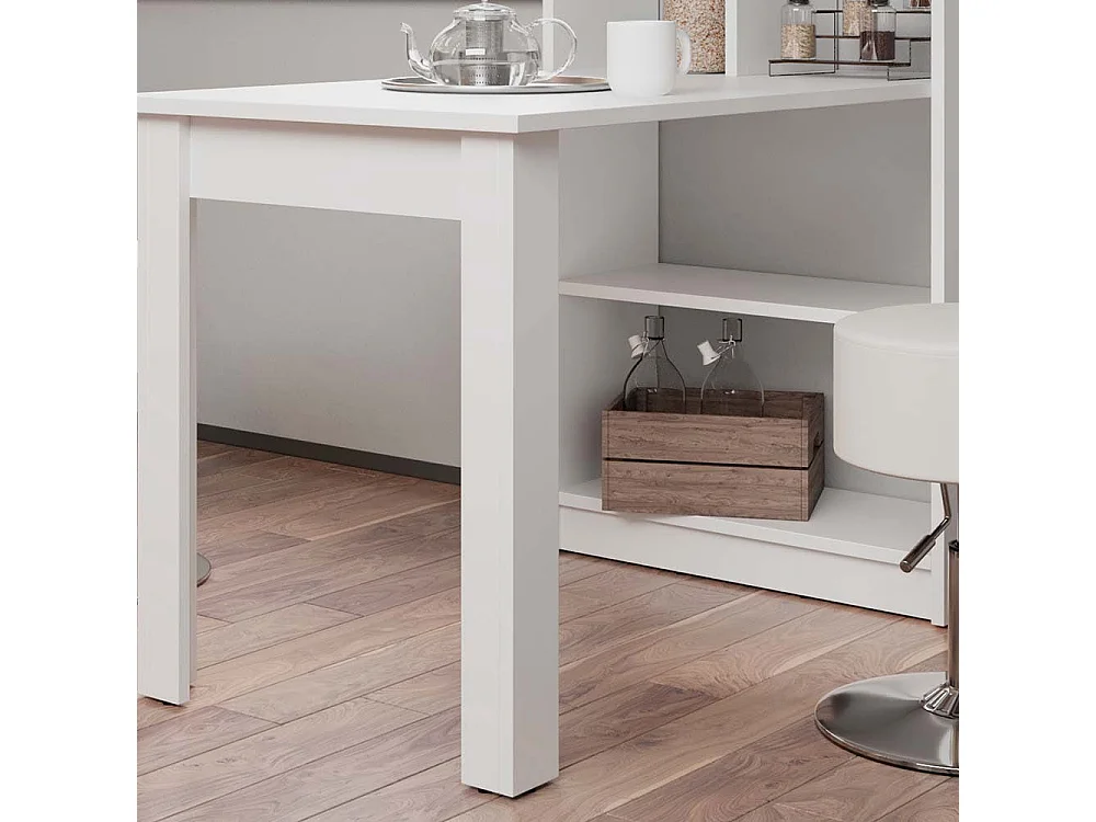 Table à manger blanc 70x122x145.6 gael